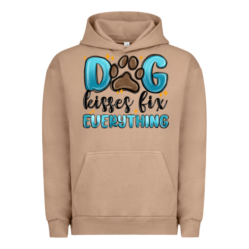 Dog Kisses Fix Everything Urban Hoodie by MaliasSmallBusiness | Teevron