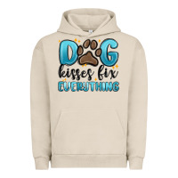 Pigment French Oak dog kisses fix everything Urban Hoodie - MaliasSmallBusiness
