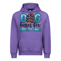 Tulip dog kisses fix everything Urban Hoodie - MaliasSmallBusiness