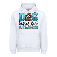 White dog kisses fix everything Urban Hoodie - MaliasSmallBusiness