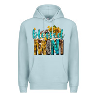 Blue Mist blessed mini with sunflowers Premium Hoodie - texasbilliewilder