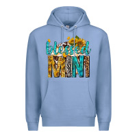 Colony Blue blessed mini with sunflowers Premium Hoodie - texasbilliewilder