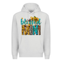 Dove Grey blessed mini with sunflowers Premium Hoodie - texasbilliewilder