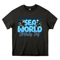 Asphalt Whale Hello There Sea World Birthday Boy Heavy Core Tee - CowhideDigitalArt