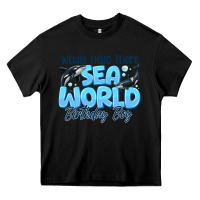 Black Whale Hello There Sea World Birthday Boy Heavy Core Tee - CowhideDigitalArt