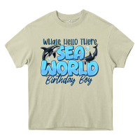 Mossy Whale Hello There Sea World Birthday Boy Heavy Core Tee - CowhideDigitalArt