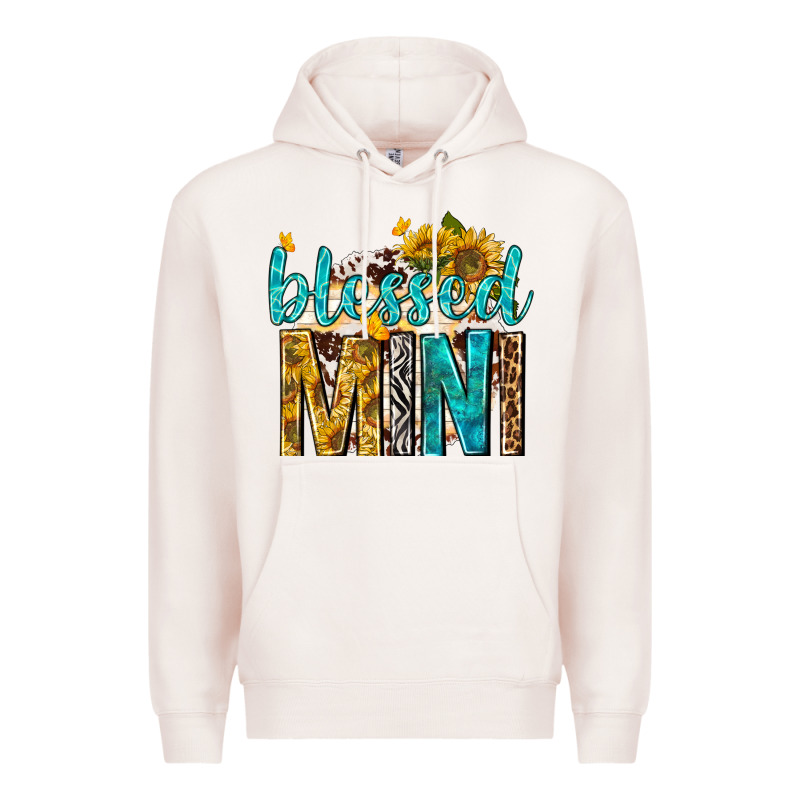 Blessed Mini With Sunflowers Premium Hoodie by texasbilliewilder | Teevron