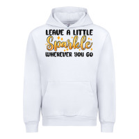 White leave a little sparkle wherever you go Urban Hoodie - MaliasSmallBusiness