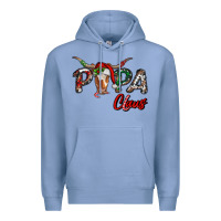 Colony Blue Papa Claus With Long Horn Western Christmas Premium Hoodie - RanaPortraitStore