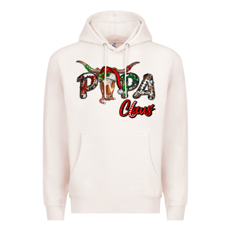 Papa Claus With Long Horn Western Christmas Premium Hoodie by RanaPortraitStore | Teevron