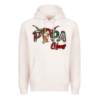 Pale Pink Papa Claus With Long Horn Western Christmas Premium Hoodie - RanaPortraitStore