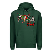 Sports Green Papa Claus With Long Horn Western Christmas Premium Hoodie - RanaPortraitStore