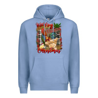 Colony Blue Merry Cluckin' Christmas Premium Hoodie - RanaPortraitStore