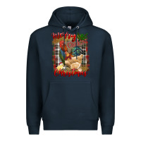 Navy Merry Cluckin' Christmas Premium Hoodie - RanaPortraitStore