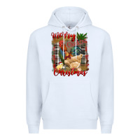 White Merry Cluckin' Christmas Premium Hoodie - RanaPortraitStore