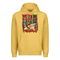 Antique Gold Merry Cluckin' Christmas Premium Hoodie - RanaPortraitStore