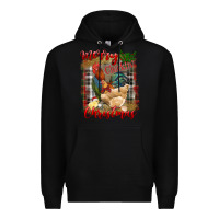 Black Merry Cluckin' Christmas Premium Hoodie - RanaPortraitStore