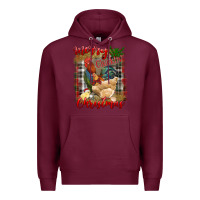 Burgundy Merry Cluckin' Christmas Premium Hoodie - RanaPortraitStore