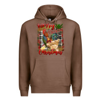Chestnut Merry Cluckin' Christmas Premium Hoodie - RanaPortraitStore