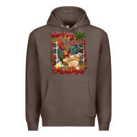 Coffee Merry Cluckin' Christmas Premium Hoodie - RanaPortraitStore