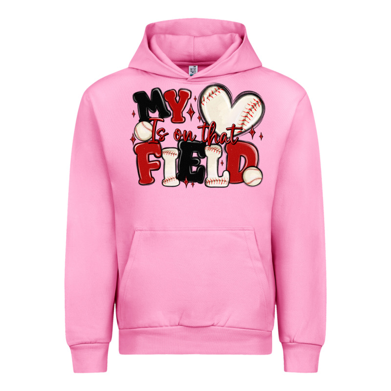 My Heart Is On That Field Baseball Urban Hoodie by MaliasSmallBusiness | Teevron