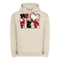 Pigment French Oak my heart is on that field baseball Urban Hoodie - MaliasSmallBusiness