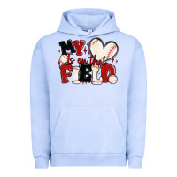 Pigment Grape Ice my heart is on that field baseball Urban Hoodie - MaliasSmallBusiness