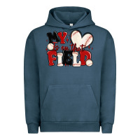 Pigment Midnight Navy my heart is on that field baseball Urban Hoodie - MaliasSmallBusiness