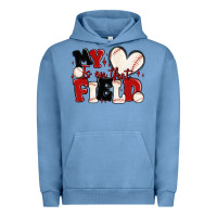 Pigment Pebble Blue my heart is on that field baseball Urban Hoodie - MaliasSmallBusiness