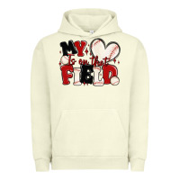 Pigment Pistachio my heart is on that field baseball Urban Hoodie - MaliasSmallBusiness