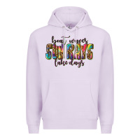 Lilac boat waves sun rays lake days Premium Hoodie - texasbilliewilder