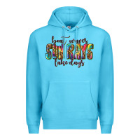 Ocean Blue boat waves sun rays lake days Premium Hoodie - texasbilliewilder