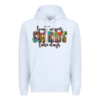 White boat waves sun rays lake days Premium Hoodie - texasbilliewilder