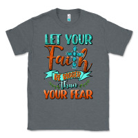 Charcoal Heather Let Your Faith Be Bigger Than Your Fear Classic Tee - BundleAndBundleShop