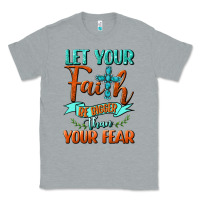 Heather Grey Let Your Faith Be Bigger Than Your Fear Classic Tee - BundleAndBundleShop