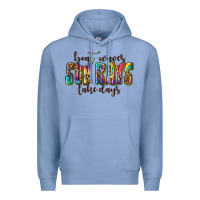 Colony Blue boat waves sun rays lake days Premium Hoodie - texasbilliewilder