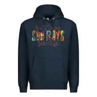 Navy boat waves sun rays lake days Premium Hoodie - texasbilliewilder
