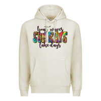 Oatmeal Heather boat waves sun rays lake days Premium Hoodie - texasbilliewilder