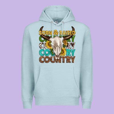Premium Hoodie born and raised country western