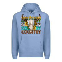 Colony Blue born and raised country western Premium Hoodie - texasbilliewilder