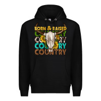 Black born and raised country western Premium Hoodie - texasbilliewilder