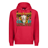 Cardinal born and raised country western Premium Hoodie - texasbilliewilder