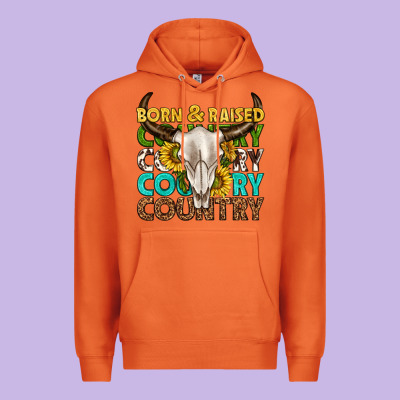 Premium Hoodie born and raised country western