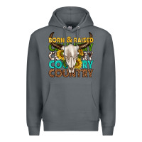 Rock born and raised country western Premium Hoodie - texasbilliewilder
