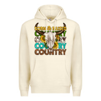 Sandshell born and raised country western Premium Hoodie - texasbilliewilder