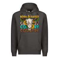 Smoke born and raised country western Premium Hoodie - texasbilliewilder