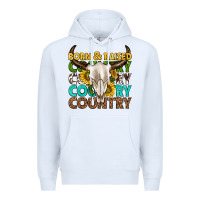 White born and raised country western Premium Hoodie - texasbilliewilder
