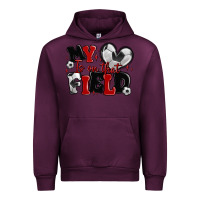 Mauve Wine my heart is on that field soccer Urban Hoodie - MaliasSmallBusiness