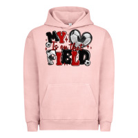 Pigment Salmon my heart is on that field soccer Urban Hoodie - MaliasSmallBusiness