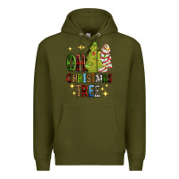 Army Green Oh Christmas tree Christmas cake Premium Hoodie - RanaPortraitStore